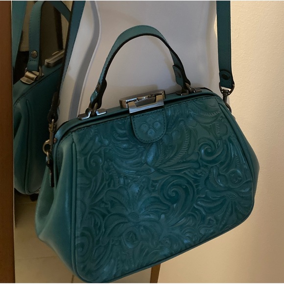 Patricia Nash Bags Patricia Nash Turquoise Leather Shoulder Bag